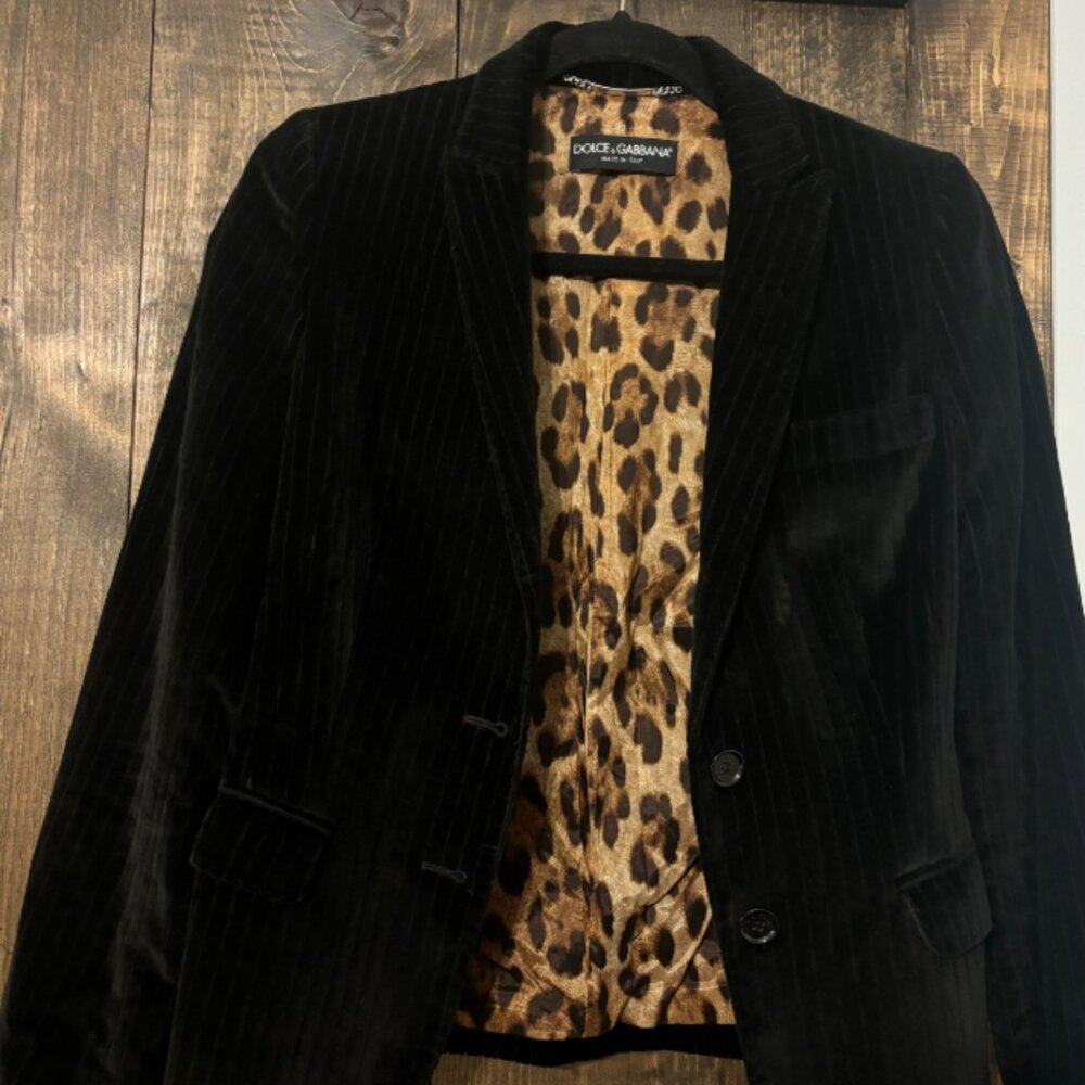 Dolce & Gabbana Velvet Black Blazer